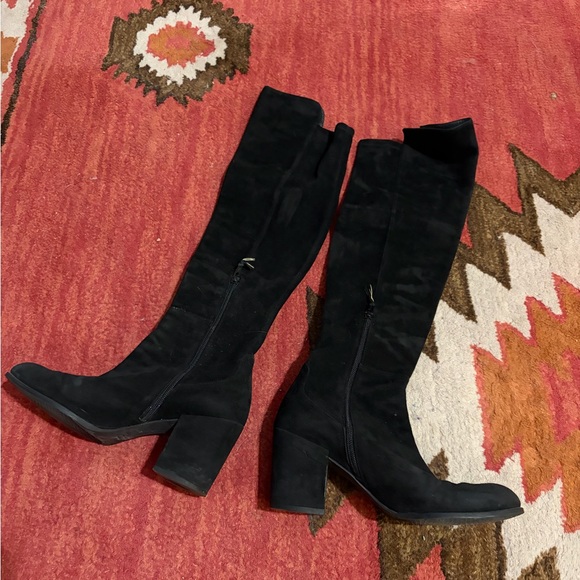Stuart Weitzman 5050 Over The Knee Suede Block Heel Boots - Picture 3 of 8